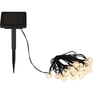 Ghirlanda solara GLOBO, 2m, 2700K, IP44, plastic, negru