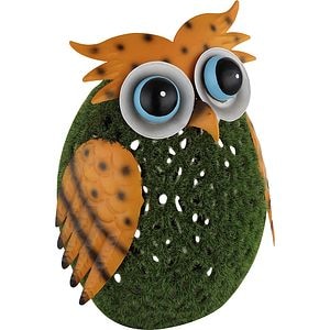 Lampa solara GLOBO bufnita, 3000K, IP44, metal, multicolor