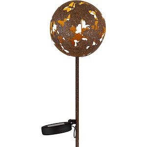 Lampa solara GLOBO Vintage, 3000K, IP44, metal, bronz