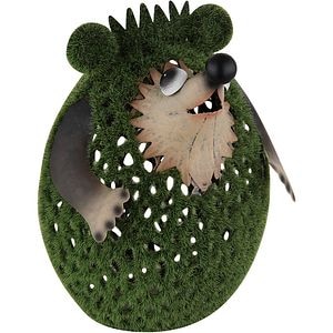 Lampa solara GLOBO arici, 3000K, IP44, metal, maro