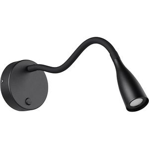 Aplica Led EGLO Olivandino Flex, 3.8W, 320lm, lumina calda, IP20, negru