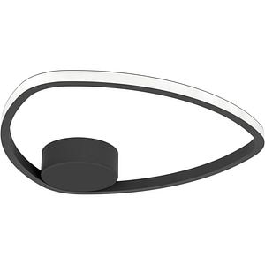 Plafoniera Led EGLO Moschella, 9.7W, 1440lm, lumina variabila, IP20, negru-alb