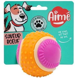 Jucarie pentru caini AGROBIOTHERS Minge Aime 5 Senses, 6 cm, multicolor