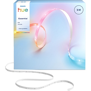 Banda LED RGB PHILIPS Hue Essential, 15.3W, IP20, plastic, transparent, 5 m