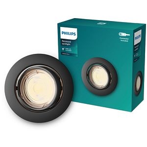 Spot incastrat PHILIPS Peridot 929004653031, 7W, IP20, negru