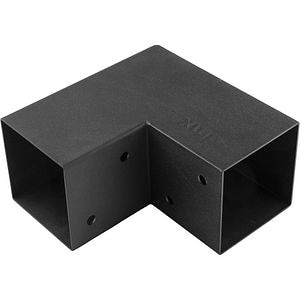 Conector pergola GPL 100 DMX, 102 x 206 x 204 x 2 mm, vopsit cu pulbere neagra, otel