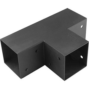 Conector pergola GPT 100 DMX, 102 x 206 x 306 x 2 mm, vopsit cu pulbere neagra, otel