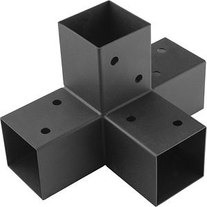 Conector pergola GPX 70 DMX, 72 x 165 x 255 x 1.5 mm, vopsit cu pulbere neagra, otel