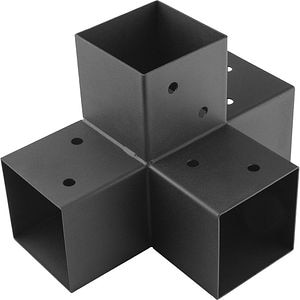 Conector pergola GPX 90 DMX, 92 x 185 x 275 x 1.5 mm, vopsit cu pulbere neagra, otel