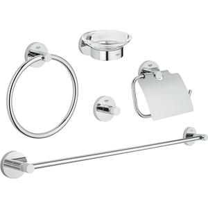 Set accesorii baie GROHE Essentials 5in1 40344001, 5 accesorii, crom