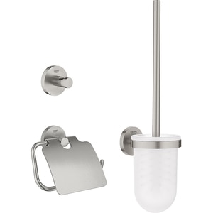 Set accesorii baie GROHE Essentials City 3in1 40407DC1, 3 accesorii, argintiu