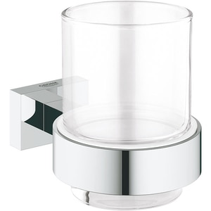 Set pahar baie GROHE Essentials Cube 40755001, argintiu