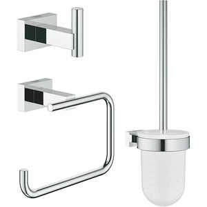 Set accesorii baie GROHE Essentials Cube 3in1 40757001, 3 accesorii, crom