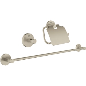 Set accesorii baie GROHE Essentials Guest 40775EN1, 3 accesorii, nichel