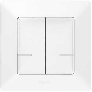 Intrerupator dublu smart LEGRAND L752188, Wi-Fi, ZigBee, alb