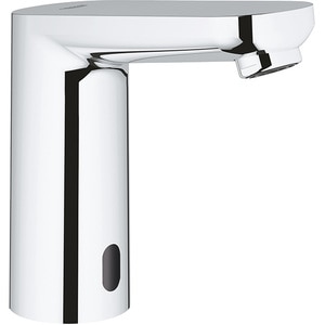 Baterie lavoar cu senzor infrarosu GROHE Eurosmart Cosmopolitan E 36439000, baterie Litiu 6V, alama, argintiu