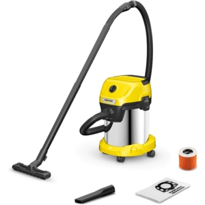 Aspirator fara sac KARCHER WD 3 S V-17/4/20, 17l, 1000W, 75dB, galben
