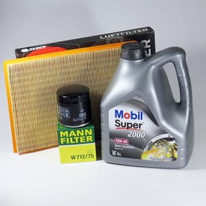 Kit schimb ulei MOBIL Super 2000 10W40, Opel Astra F 1.4 16V, 90CP, 1991-2001