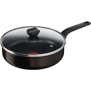 Cratita cu capac TEFAL Simply Clean B5673253, 3.5l, 24cm, aluminiu, negru