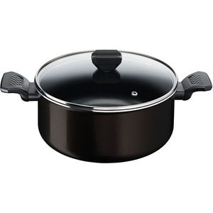 Oala cu capac TEFAL Simply Clean B5674653, 4.5l, 24cm, aluminiu, negru