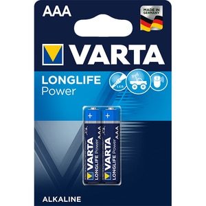 Baterii alcaline AAA VARTA Longlife Power, 2 bucati
