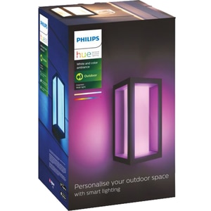 Aplica LED smart PHILIPS Hue 8718696170489, 2x8W, 1200lm, IP44, RGB, negru