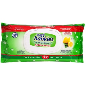 Servetele umede antibacteriene WET HANKIES Lamaie, 72 bucati