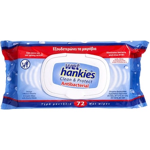 Servetele umede antibacteriene WET HANKIES Clean & Protect, 72 bucati