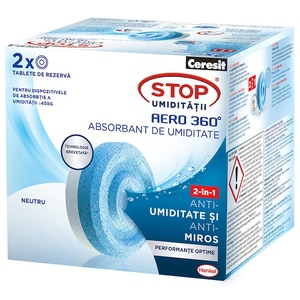 Rezerva absorbant umiditate CERESIT Aero 360 Neutral, 2 x 450 g