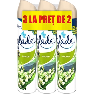 Pachet odorizant de camera GLADE Spray Lacramioare, 3x300 ml