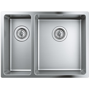 Chiuveta bucatarie GROHE K700 Undermount 31576SD0, 1 1/2 cuve, montare dreapta, inox, inox satinat