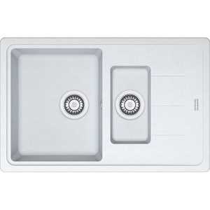 Chiuveta bucatarie FRANKE BFG 651-78, 1 1/2 cuve, picurator reversibil, compozit granit, alb