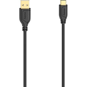 Cablu date HAMA 200634, USB-A - USB-C, 0.75m, negru