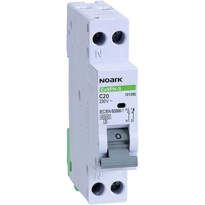 Siguranta automata modulara NOARK 101596, 1P + N, 20A, curba C
