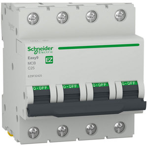 Siguranta automata modulara SCHNEIDER EZ9F32425, 4P, 25A, curba C