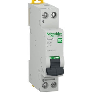 Siguranta automata modulara SCHNEIDER EZ9P32610, 1P + ND, 10A, curba C