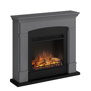 Semineu electric TAGU Helmi Solid Grey, 1500W, Focar 3D, Telecomanda, Gri