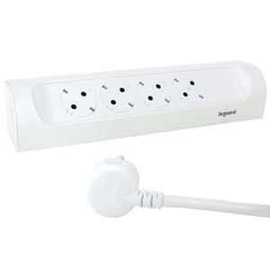 Prelungitor cu protectie LEGRAND L694501, 4 prize, 1m, alb