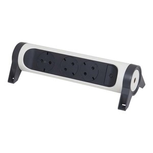 Multipriza LEGRAND L694543, 3 prize, alb-gri inchis