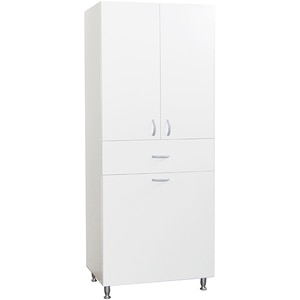 Dulap baie cu cos de rufe Badenmob Seria 021, 64 x 36 x 180 cm, alb