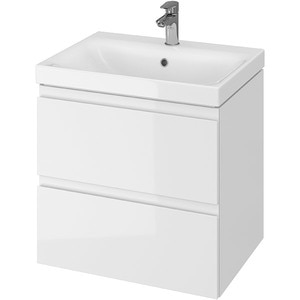 Set masca si lavoar Cersanit Moduo, 59.5 x 44.7 x 62 cm, alb