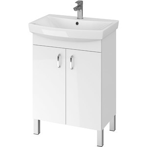 Set masca si lavoar Cersanit Claso Carina, 60 x 41.5 x 84 cm, alb