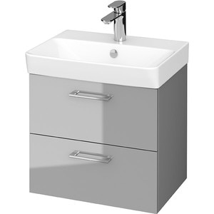 Set masca si lavoar Cersanit Lara Mille Slim, 49.4 x 34.7 x 46 cm, gri