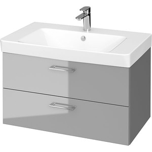 Set masca si lavoar Cersanit Lara Mille, 79.4 x 44.7 x 45.2 cm, gri