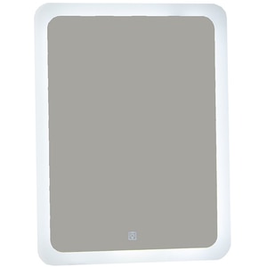 Oglinda baie Badenmob MD2, 60 x 2.5 x 80 cm, iluminare LED, Intrerupator Touch, alb