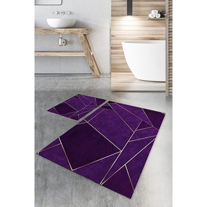 Set 2 covorase baie Modern 1, 60 x 100 cm, 40 x 60 cm, mov