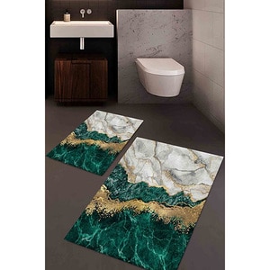 Set 2 covorase baie Marble, 60 x 100 cm, 40 x 60 cm, multicolor