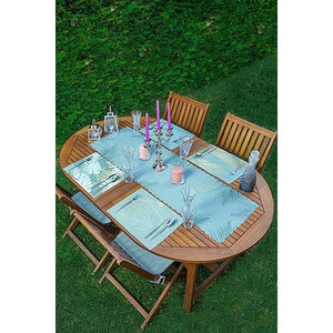 Suport farfurii si napron Green Modern, 35 x 45 cm, 35 x 140 cm, 4 + 1 bucati, multicolor