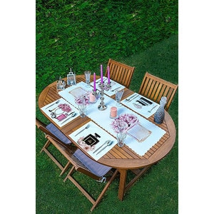 Suport farfurii si napron Coco, 35 x 45 cm, 35 x 140 cm, 4 + 1 bucati, multicolor