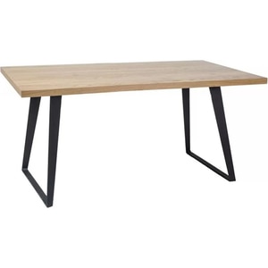 Masa bucatarie Falcon, 8 persoane, furnir stejar-negru, 150 x 90 cm